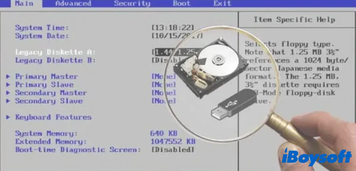 Disque dur externe non reconnu branché sur un port USB d'ordinateur portable