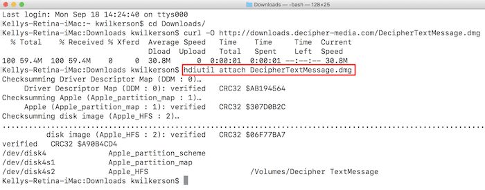Fenêtre d'erreur macOS indiquant qu'un disque n'a pas pu être monté correctement